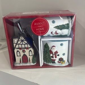CHRISTMAS BATHROOM ACCESSORY SET NWT